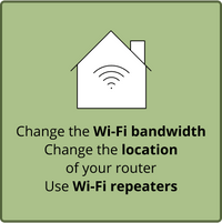 Change the Wi-Fi bandwidth, Change the location of your router, Use Wi-Fi repeaters