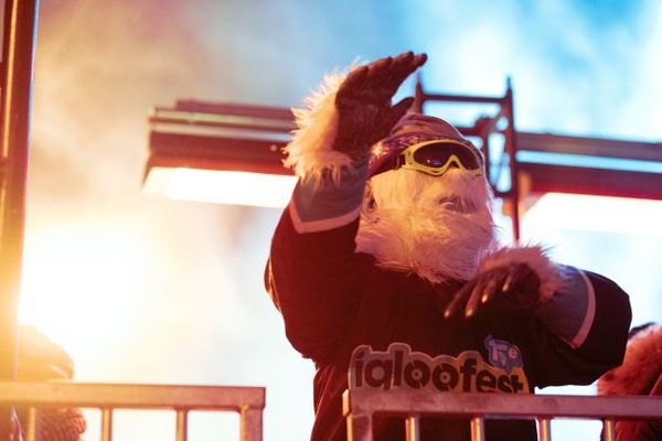 Mascot at Igloofest Montréal